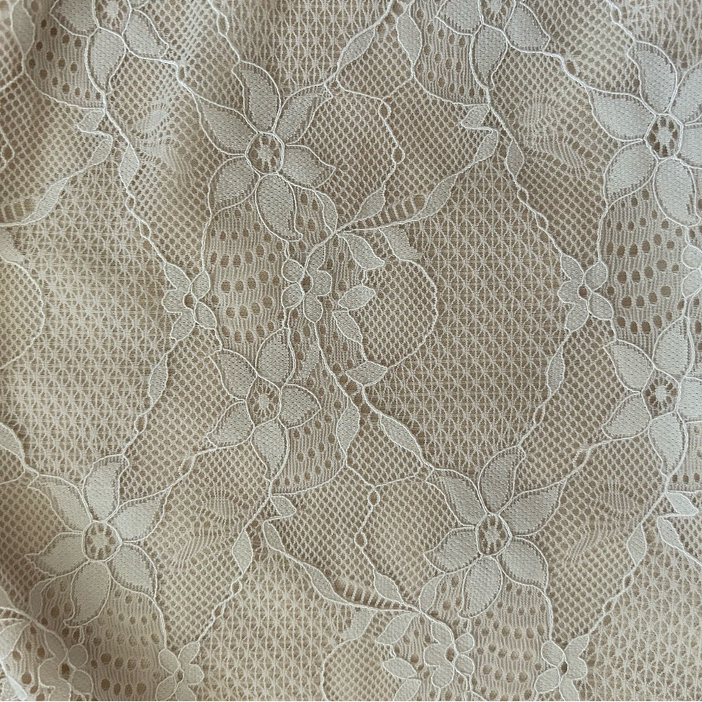Elegant Cream Lace Fabric